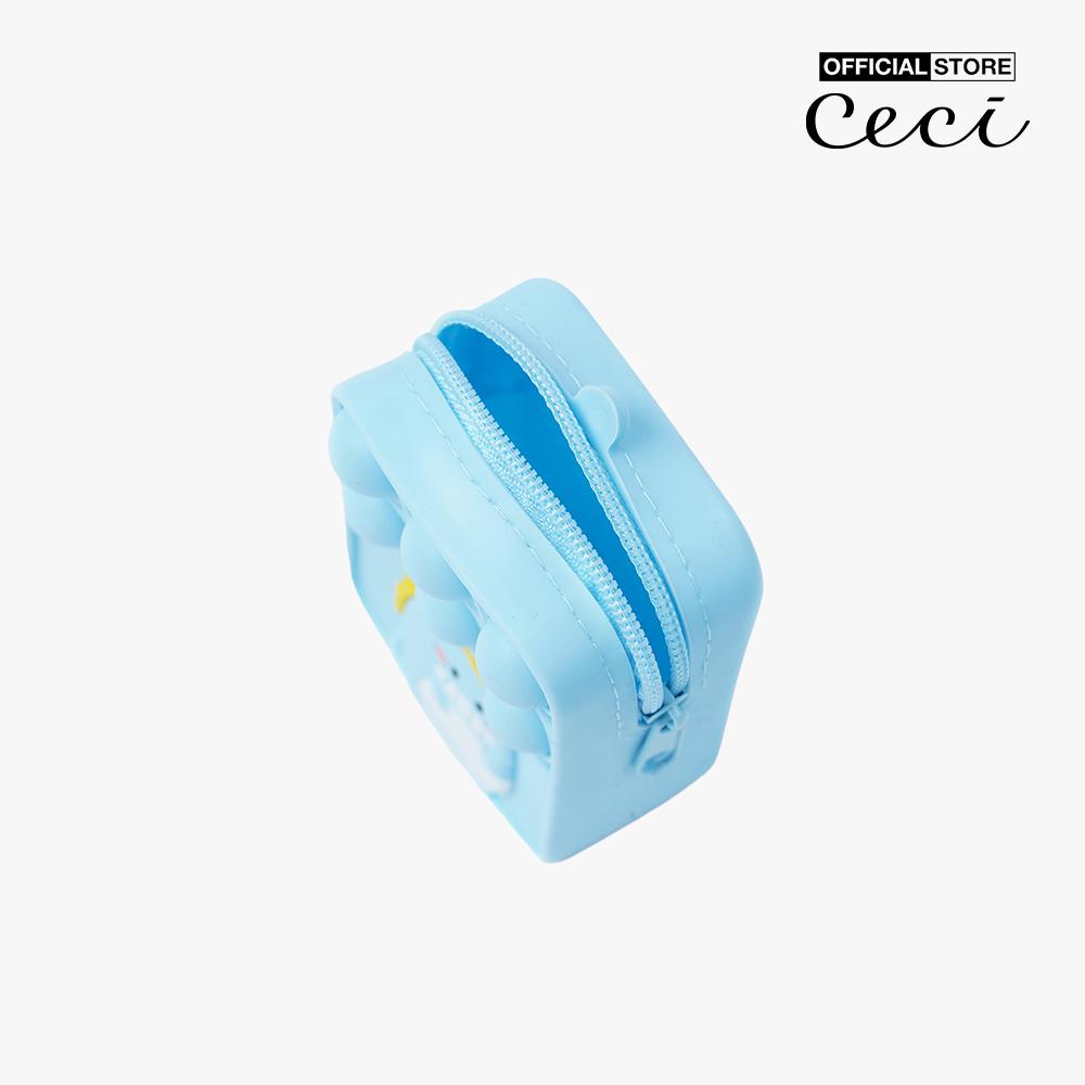 CECI - Ví mini phom chữ nhật khóa zip phối hình dễ thương CC9-03000001