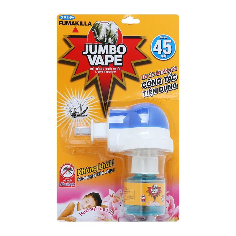 Bộ xông tinh dầu đuổi muỗi Jumbo hương hoa Lily 34ml