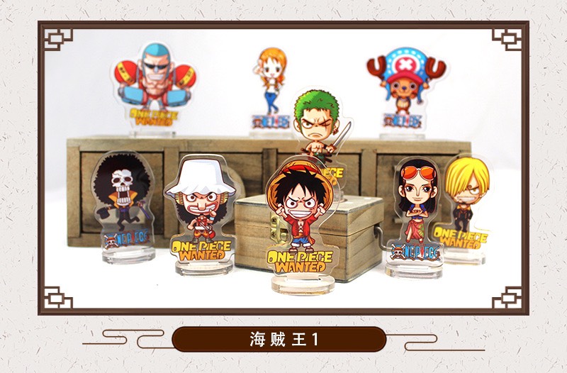 Bộ 9 mô hình Standee One Piece, tượng để bàn