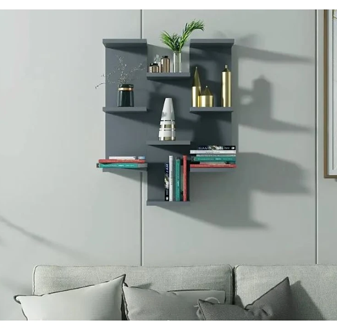 Kệ Gỗ Trang Trí Treo Tường 9 Tầng Tundo CTKT513 KT 59 x 75 x 21.7cm