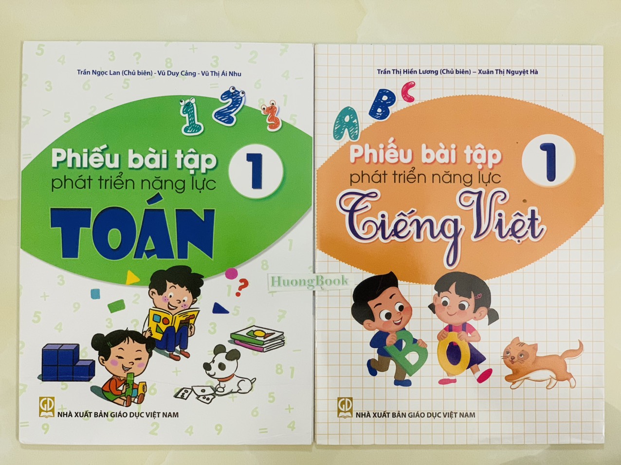 Sách - Combo Phiếu bài tập phát triển năng lực Toán - Tiếng Việt Lớp 1