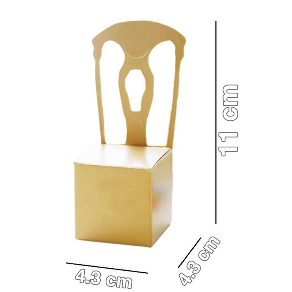 12 Pcs Chair Shape Paper Gift Box Wedding Candy Decorative Box