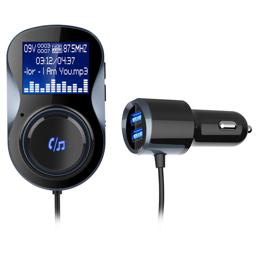 Bluetooth Handsfree Car Kit MP3 Player FM-Transmitter Radio 2xUSB Charger