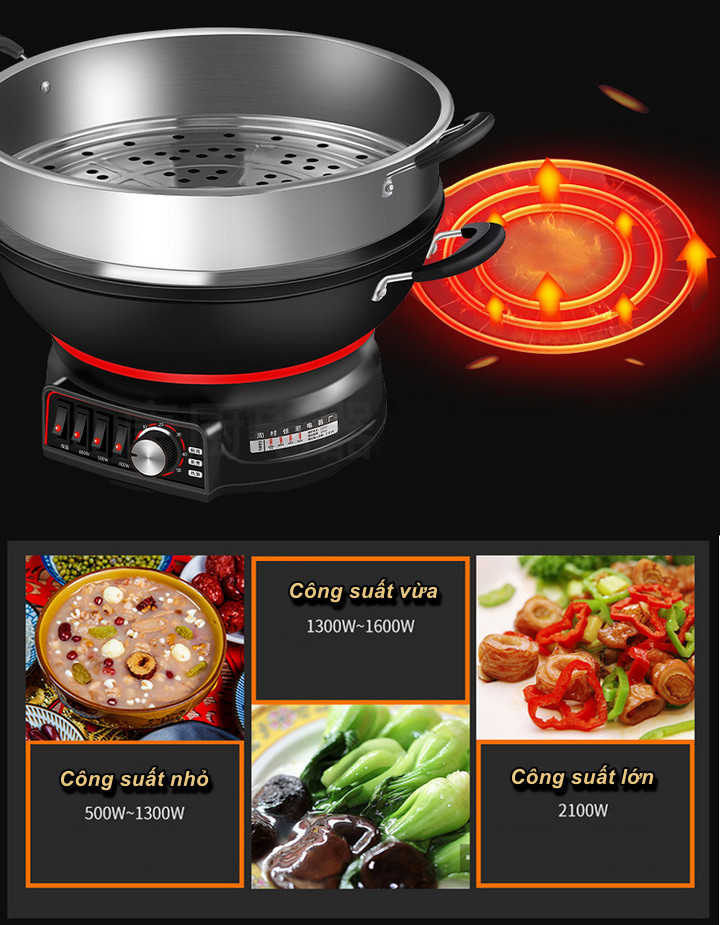 Chảo Chống Dính Đa Năng Mametan Toshiro 2100W - Home and Garden