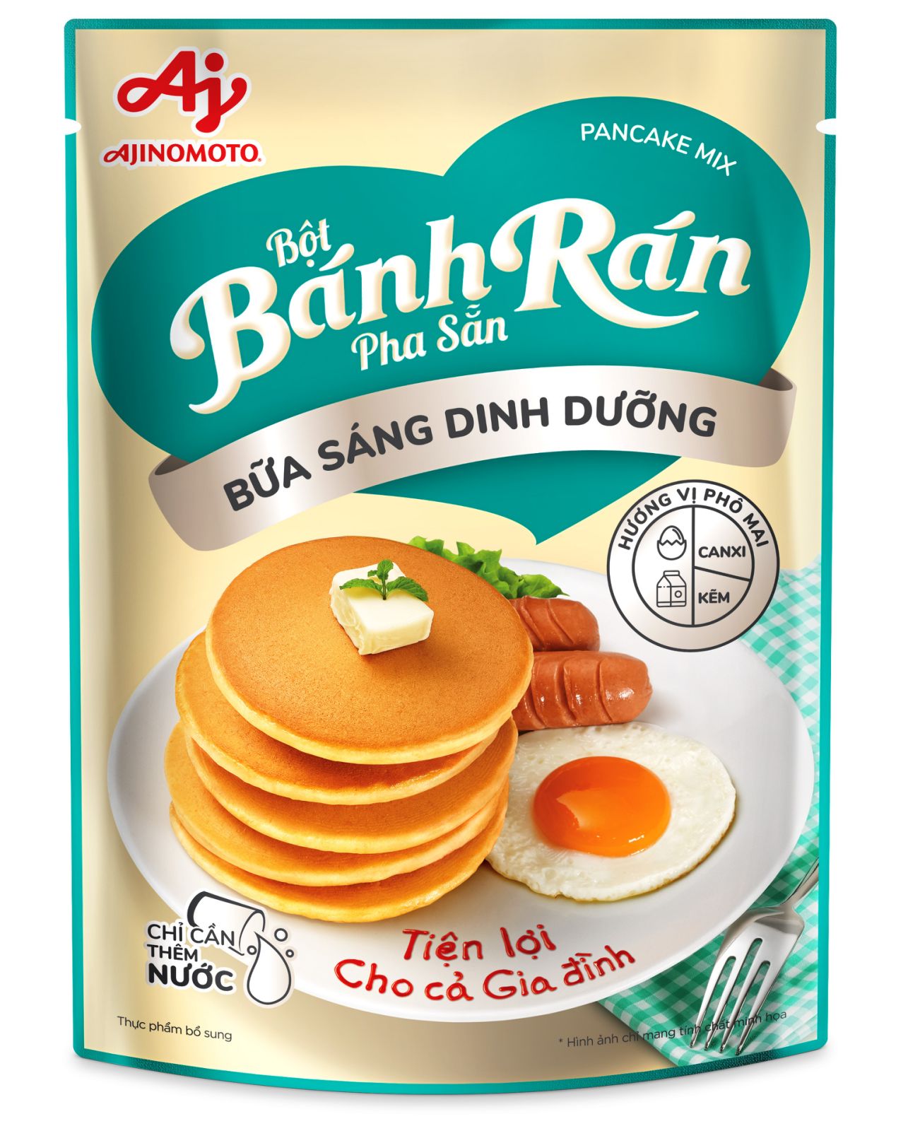 Combo 2 Gói Bột Bánh Rán Pha Sẵn Bữa Sáng Dinh Dưỡng Ajinomoto 150g/Gói