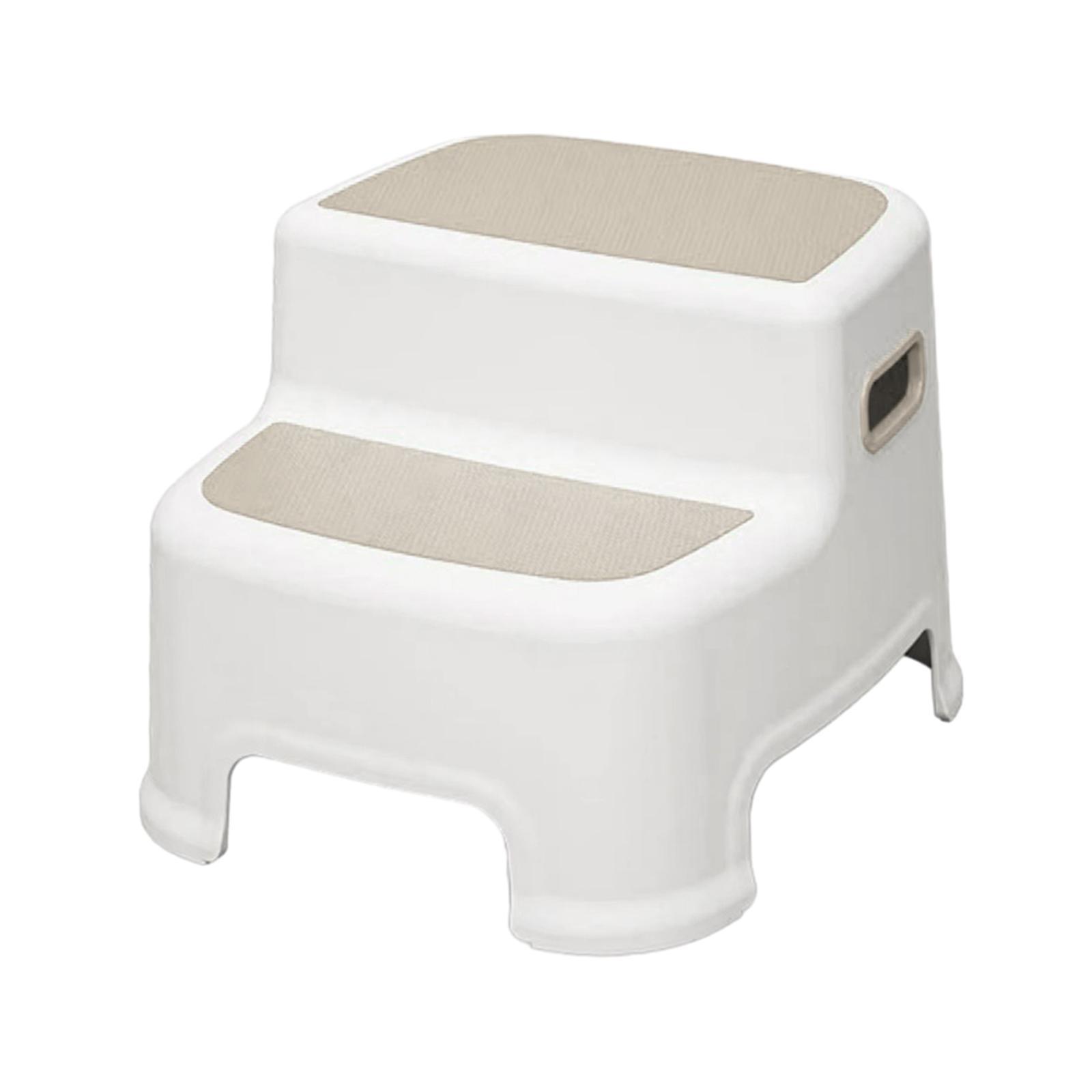Step Stool Anti Slip Two Step Stool for Kids for Toilet Living Rooms Bedroom