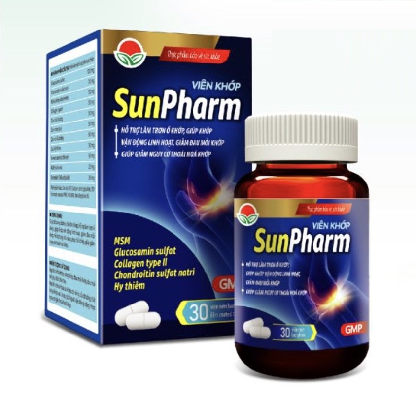 Viên khớp Sunpharm Sunway, hộp 30v, cải thiện vận động của hệ xương khớp