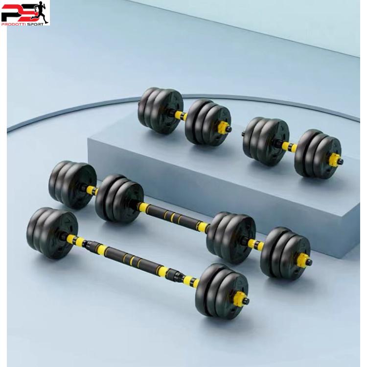 bộ Tạ tay 40KG 2 in 1 kết hợp tạ đẩy tạ đòn, dụng cụ tập gym đa năng