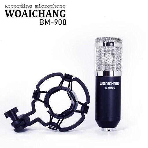 Mẫu soundcard V8 + Micro Thu Âm BM900 hát karaoke, livestream fb bigo tiktok , thu âm chuyên nghiệp - giá rẻ