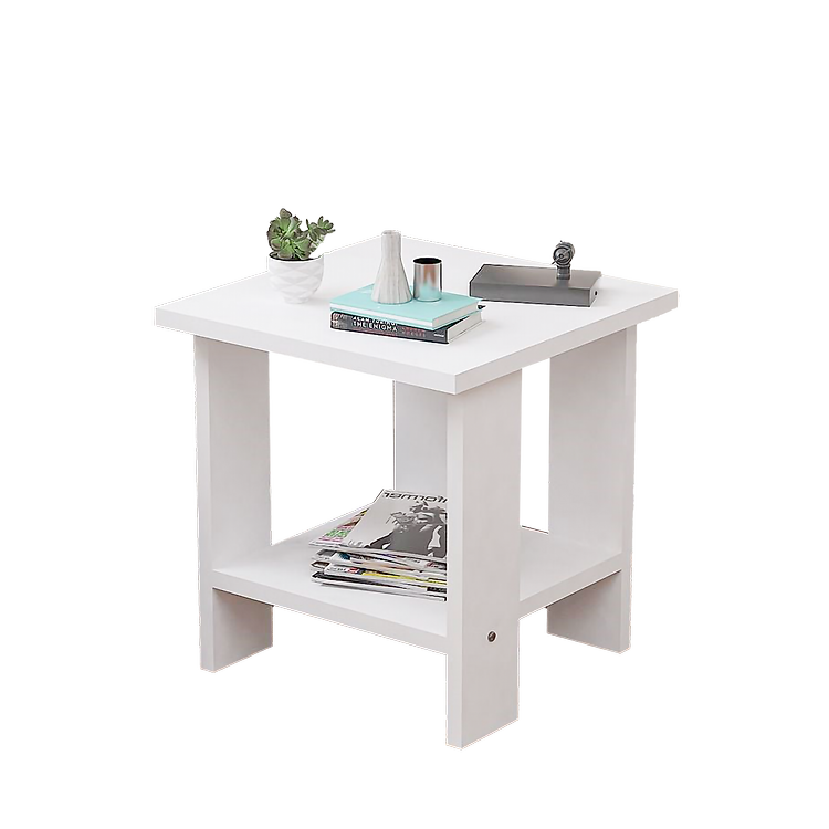 Tủ Tab Đầu Giường 2 Tầng Để Đồ, Đèn Ngủ Kệ Decor Bằng Gỗ MDF Trang Trí Phòng Ngủ, Phòng Khách