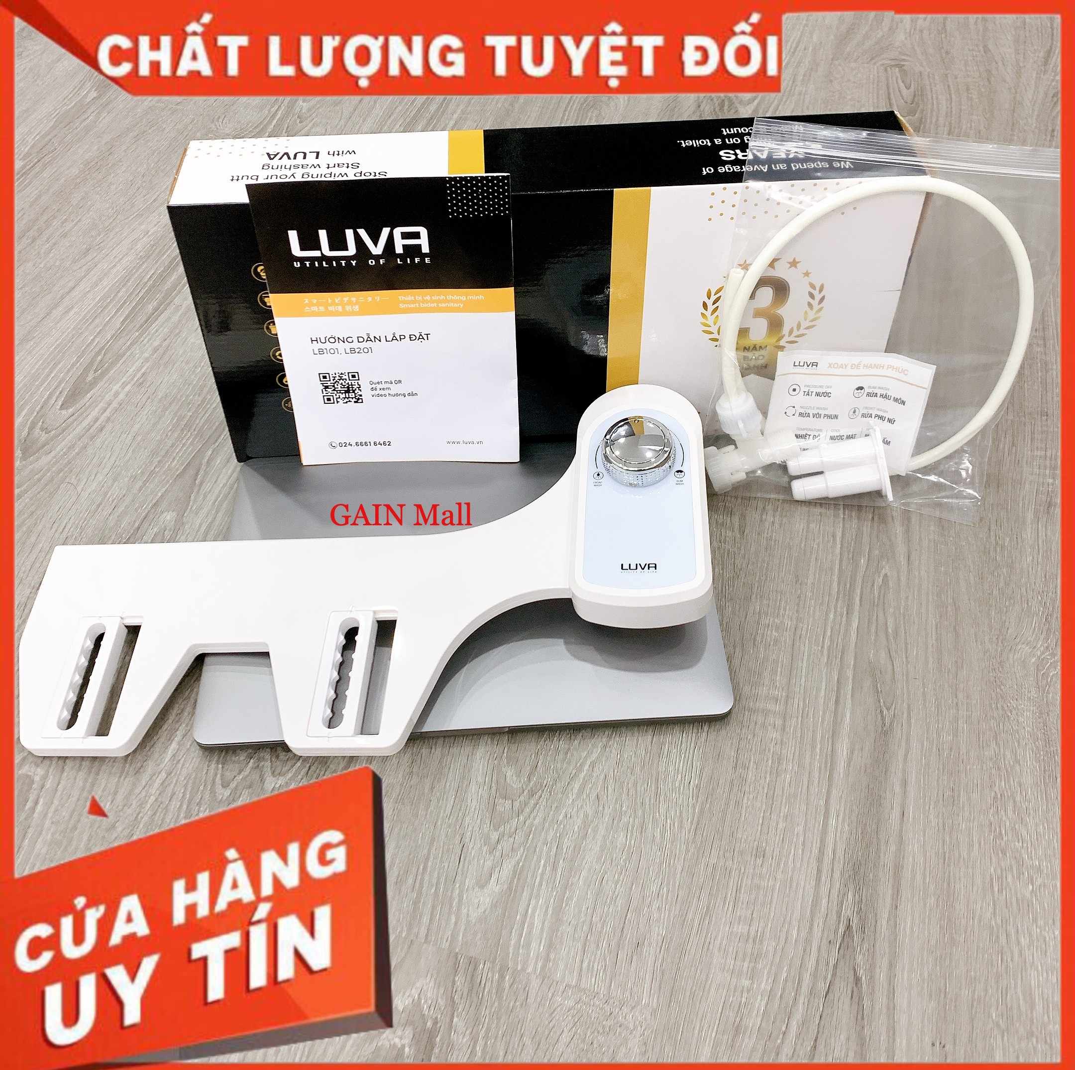 Vòi rửa, xịt vệ sinh thông minh Luva Bidet LB201, 2 Vòi Rửa