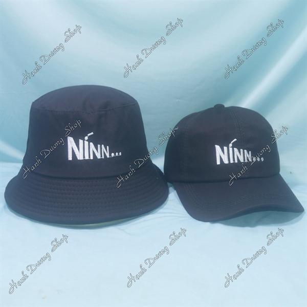 Set Nón Cặp Bucket & Cap Nín (NIN01); (KIN01) - Combo Nín