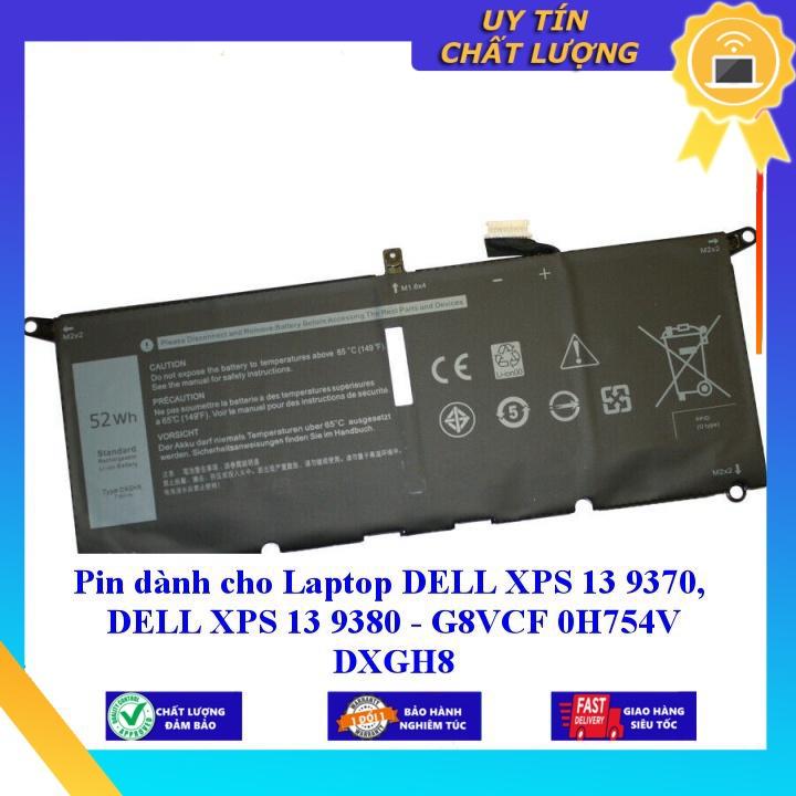 Pin dùng cho Laptop DELL XPS 13 9370 DELL XPS 13 9380 - G8VCF 0H754V DXGH8 - Hàng chính hãng MIBAT1556