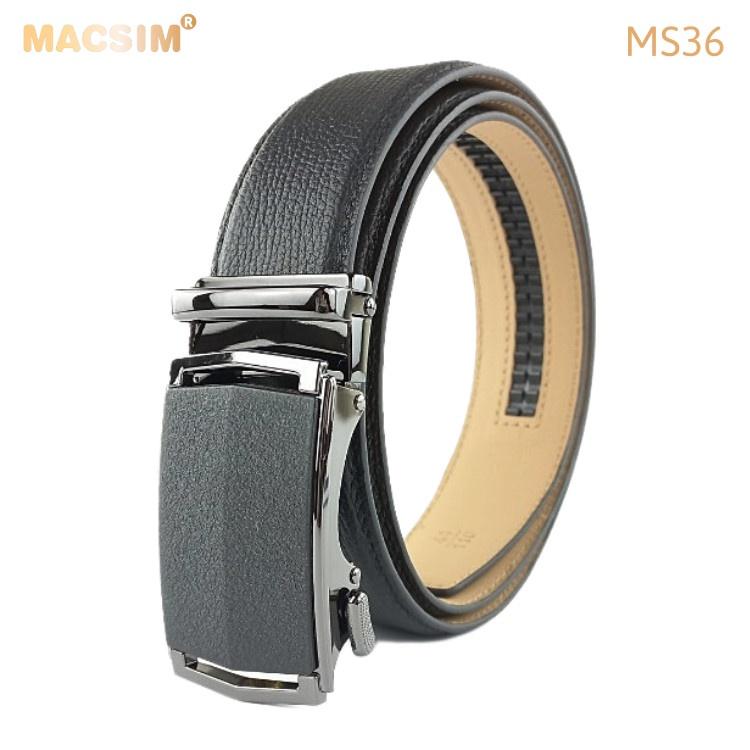 Thắt lưng nam -Dây nịt nam da thật cao cấp nhãn hiệu Macsim MS36