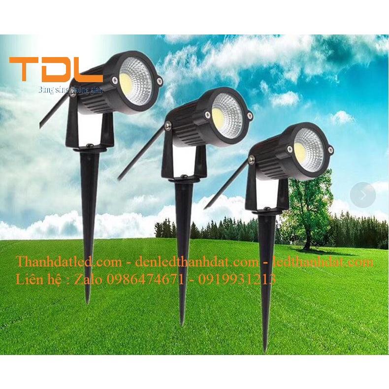 Đèn led cắm cỏ 3w chiếu cây trang trí sân vườn, đèn rọi gốc cây, đèn trang trí tiểu cảnh