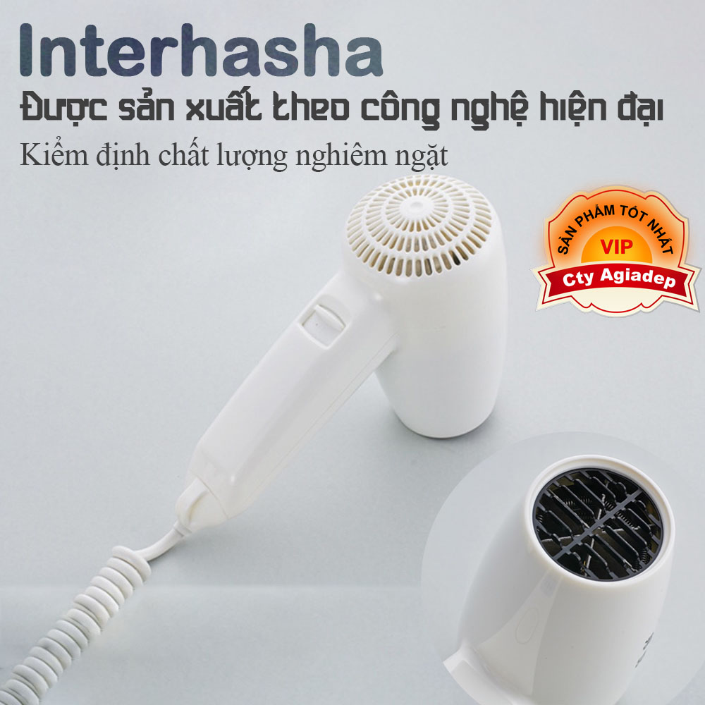 Máy sấy tóc treo tường interhasa + Băng dính siêu chắc dán tường dán kính