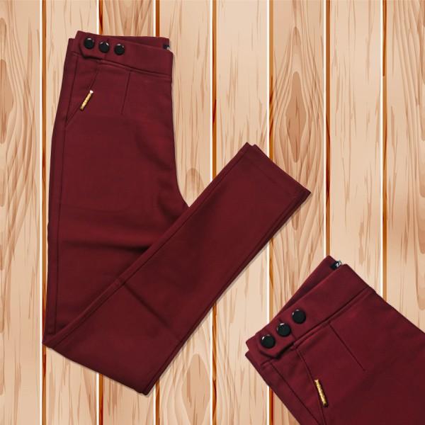 QUẦN NỮ CÔNG SỞ VẢI COTTON CO GIÃN KIỂU 3 CÚC