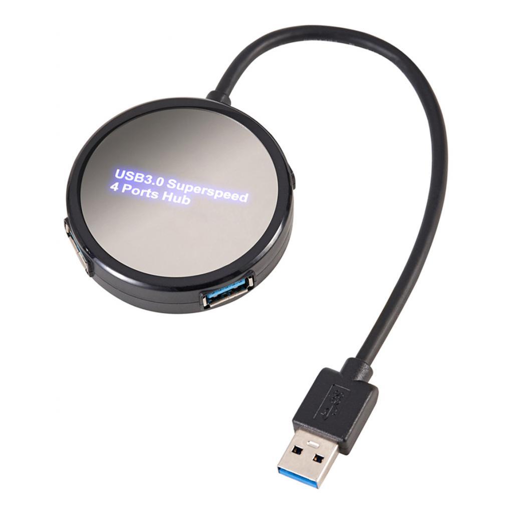 USB 3.0 4 Ports Hub Power Splitter Universal Round USB Station Adapter