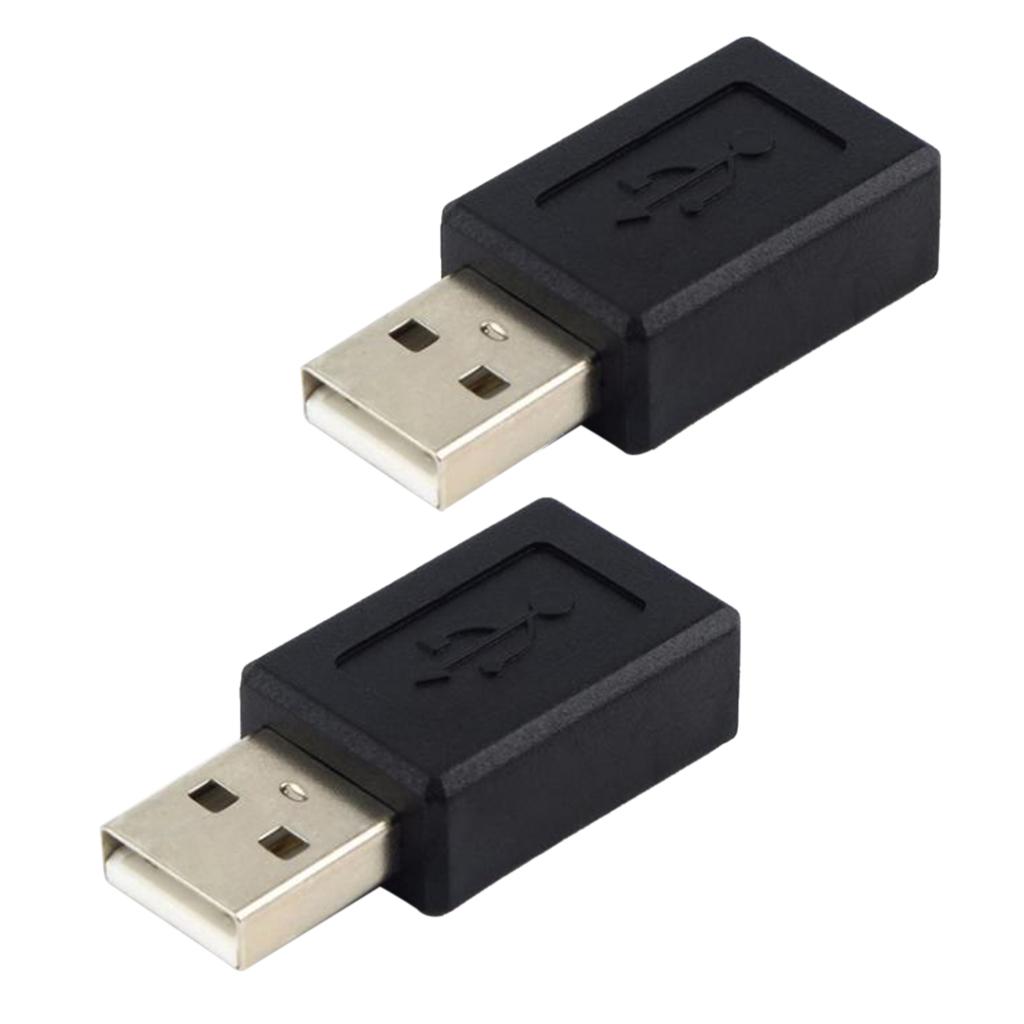 2Pcs USB 2.0 Type-A Male to Micro USB B 5 Pin Female Plug Adapter Converter
