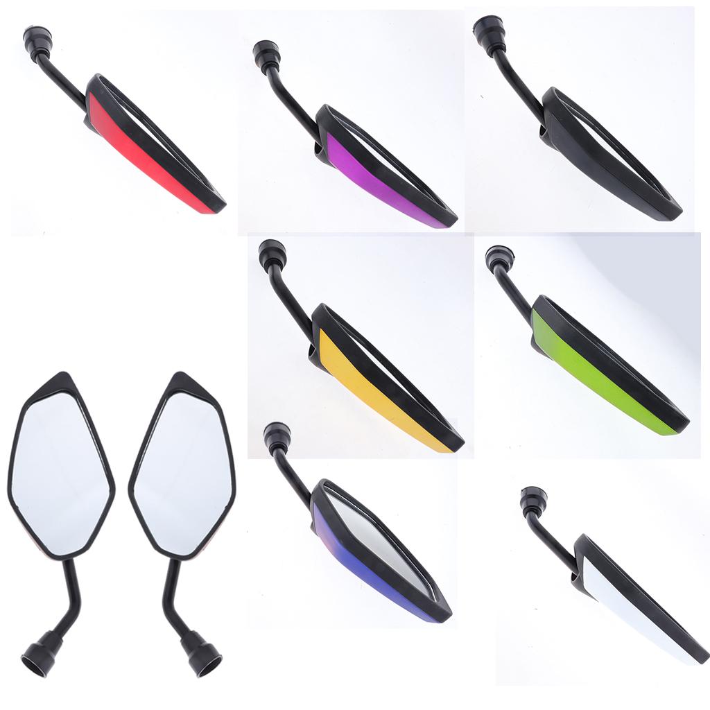 Universal Motorcycle Moped Dirt Bike ATV Scooter 10mm Rear View Side Mirror