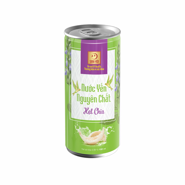 Nước Yến Nguyên Chất Hạt Chia Song Yến - Thùng 30 lon