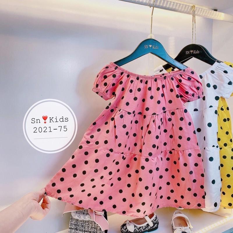 Váy Suông Chấm Bi Cho bé gái