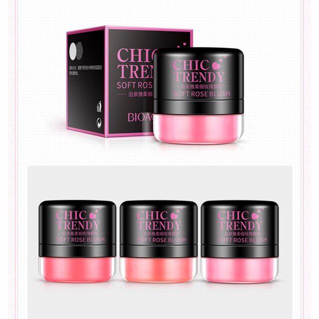 Phấn má hồng Bioaqua 3 màu dùng để trang điểm làm đẹp