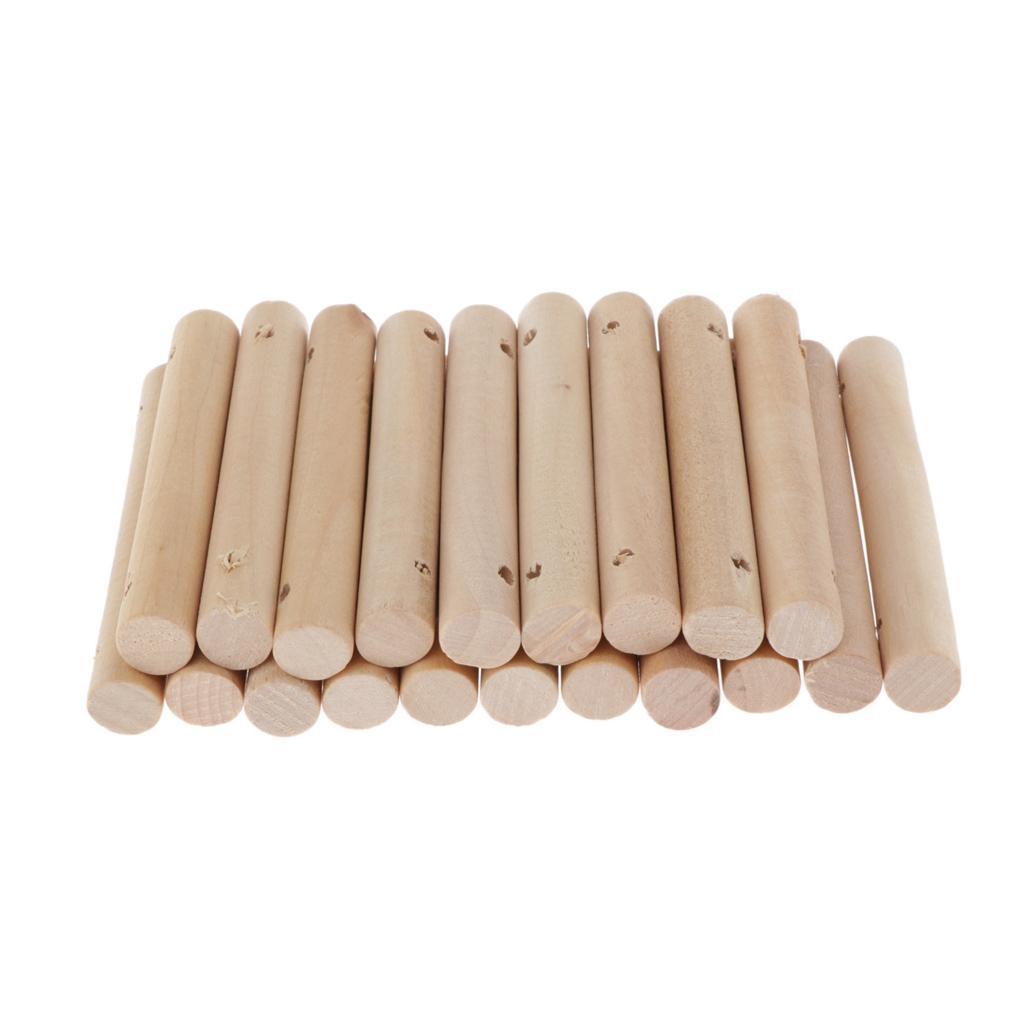 20 Pieces Round Wooden Stick DIY Unfinished Wood Crafts Making 7x1cm