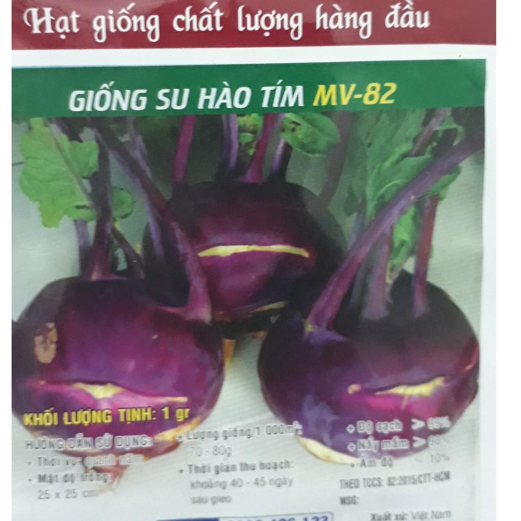 Hạt giống Su Hào Tím, Su hào xanh, đóng gói 1gr