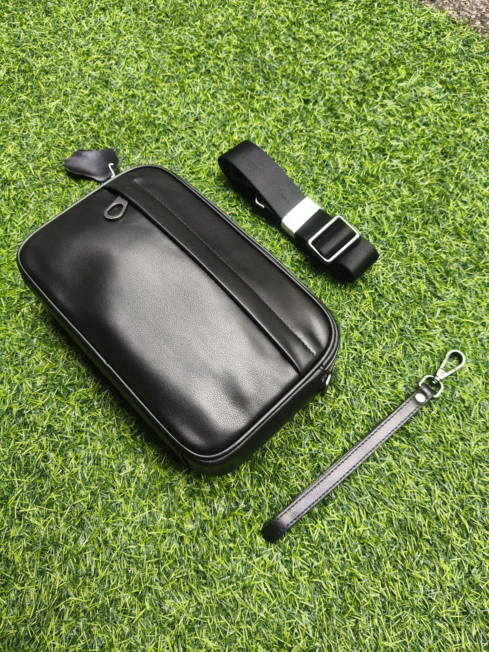 Ví cầm tay Túi đeo chéo nam mini da bò thật BAOHA LEATHER BHM8345