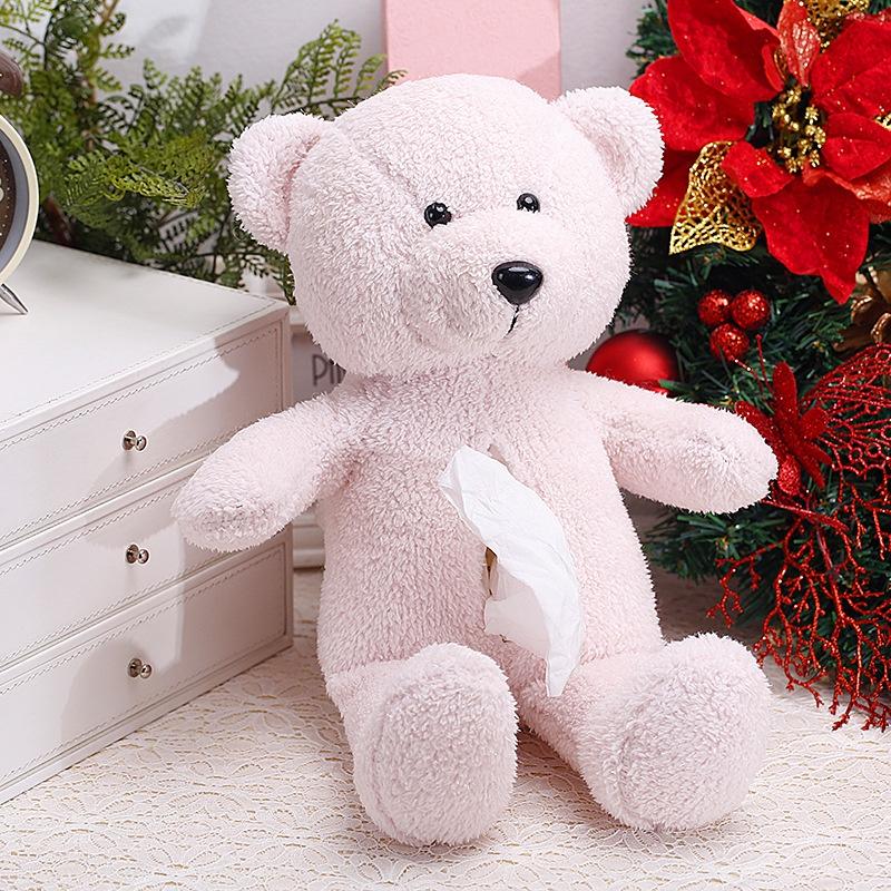 Hộp đựng khăn giấy xe hơi hình gấu hoạt hình sáng tạo