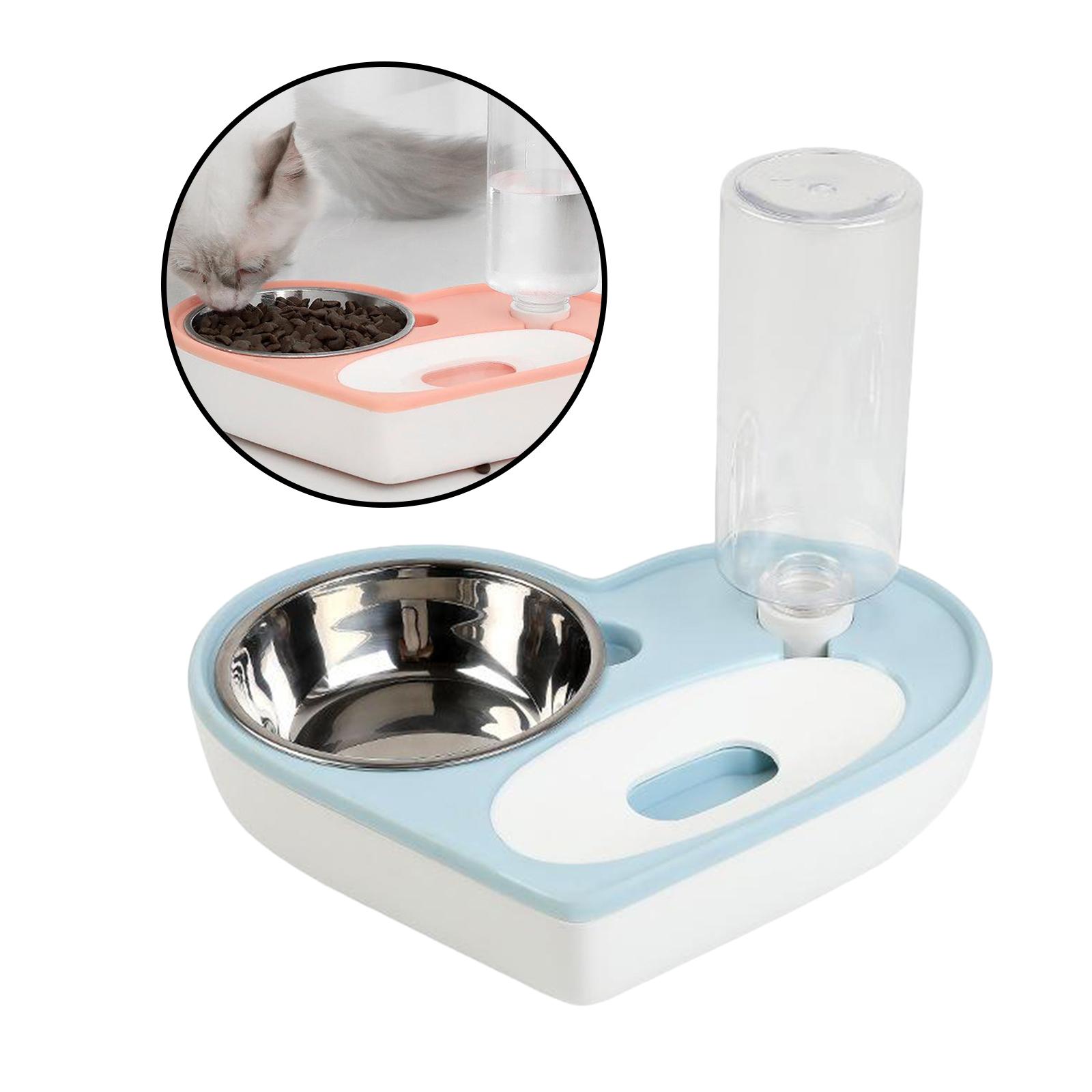 Automatic Pet Cat Dog Food and Water Bowl Set Water Food Dispenser