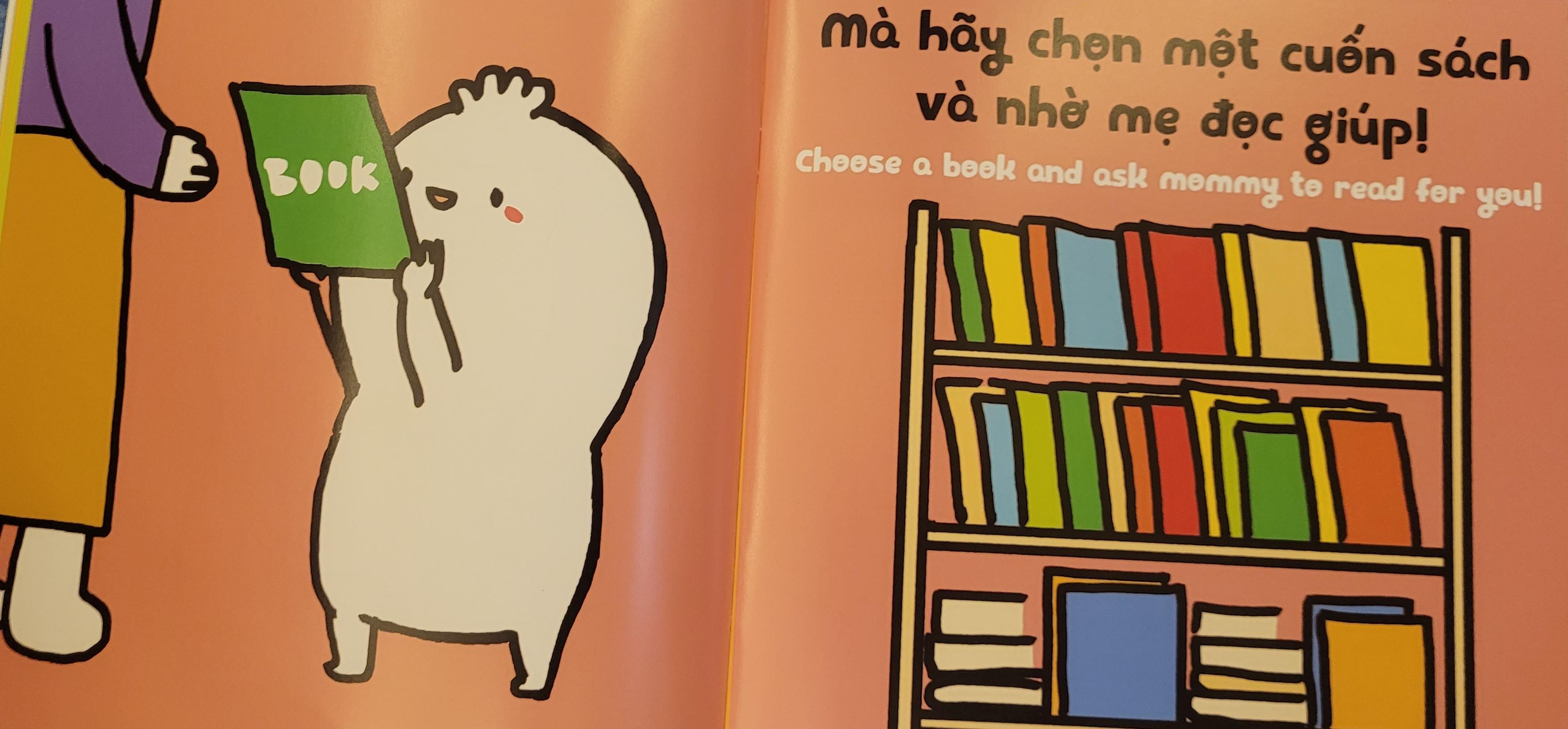 Sách Ehon Miu Bé Nhỏ Phần 1 Song Ngữ - Đừng Xem Tivi Nhiều Nhé