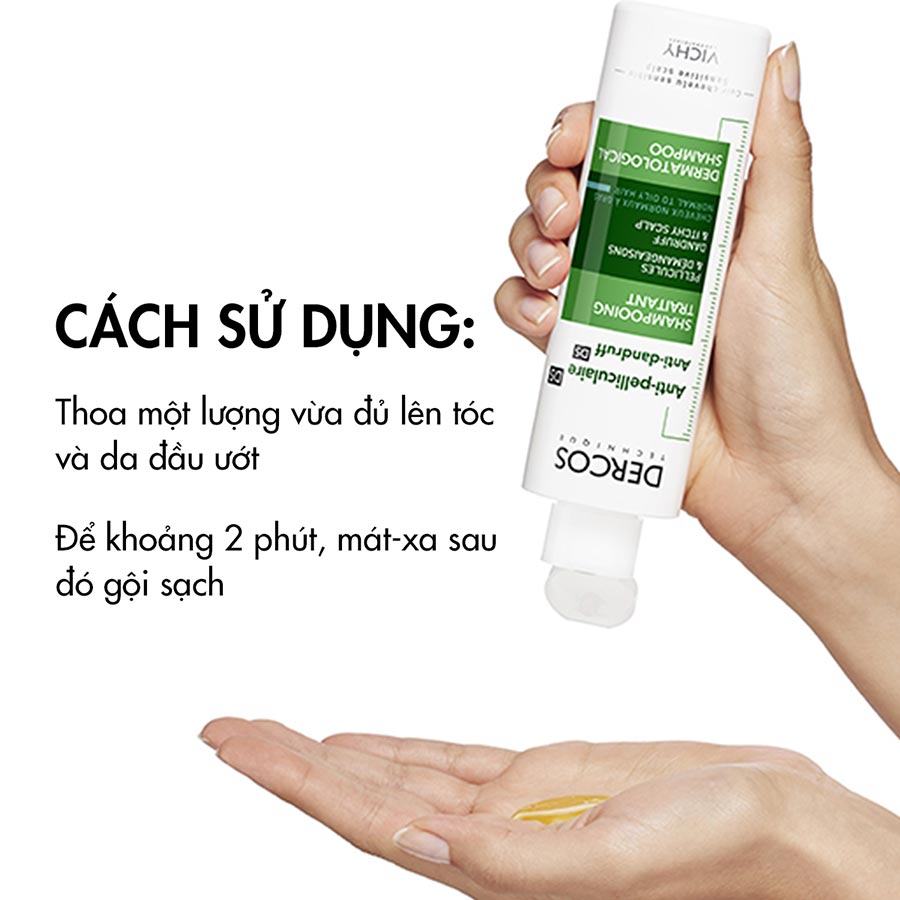 Dầu gội sạch gàu cho da đầu dầu, ngứa Vichy Dercos Anti Dandruff 200ml