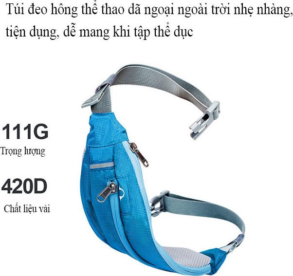 Túi đeo hông Túi đeo bụng Túi đeo chéo nam nữ Túi đeo bao tử chạy bộ tập gym Hewofl 1792 hàng chính hãng