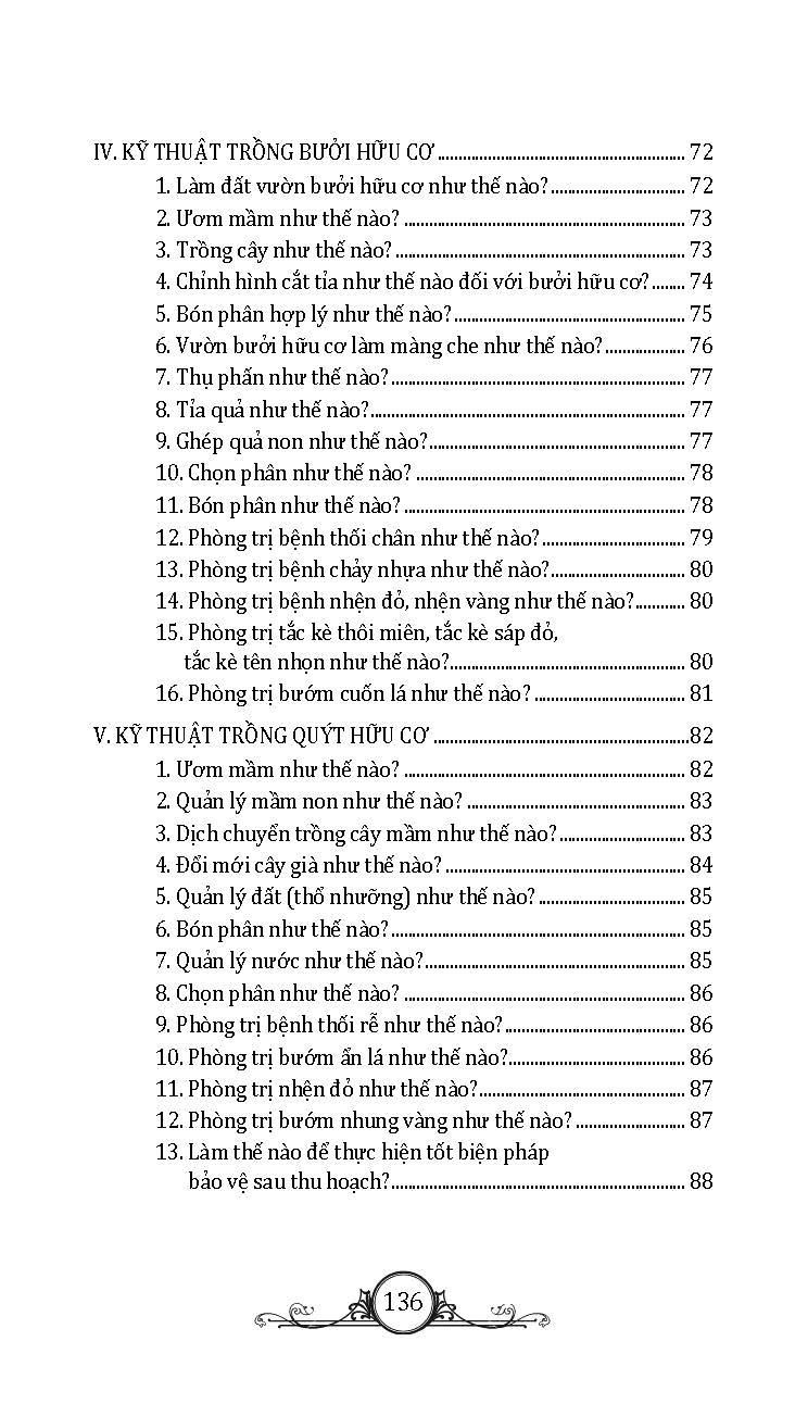 Kỹ Thuật Trồng Cây Ăn Trái Và Cây Lương Thực Hữu Cơ (Tái bản 2024)