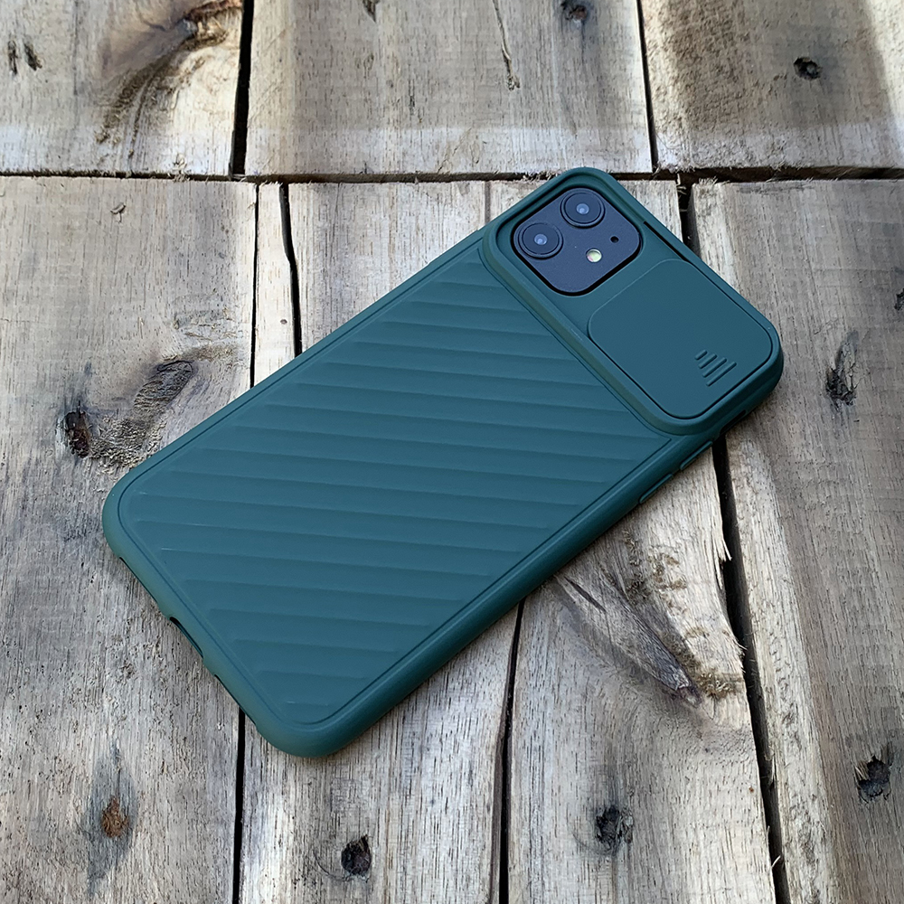 Ốp lưng kéo nắp camera cao cấp dành cho iPhone 11 - Màu Xanh