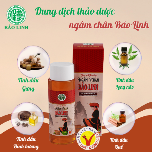 Nước Ngâm Chân Thảo Dược  Bảo Linh 200ml, Chiết xuất thảo dược, dùng siêu tiết kiệm, Dưỡng da chân, Khử mùi hôi chân, Lưu thông khí huyết