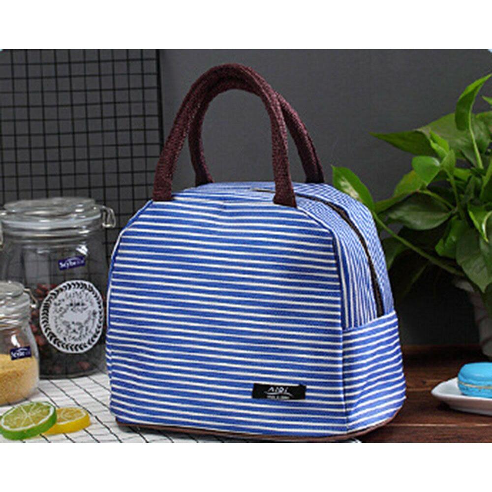 1PC Portable Lunch Bag New Thermal Insulated Lunch Box Tote Cooler Handbag Bento Pouch Dinner Container School Food Storage Bags