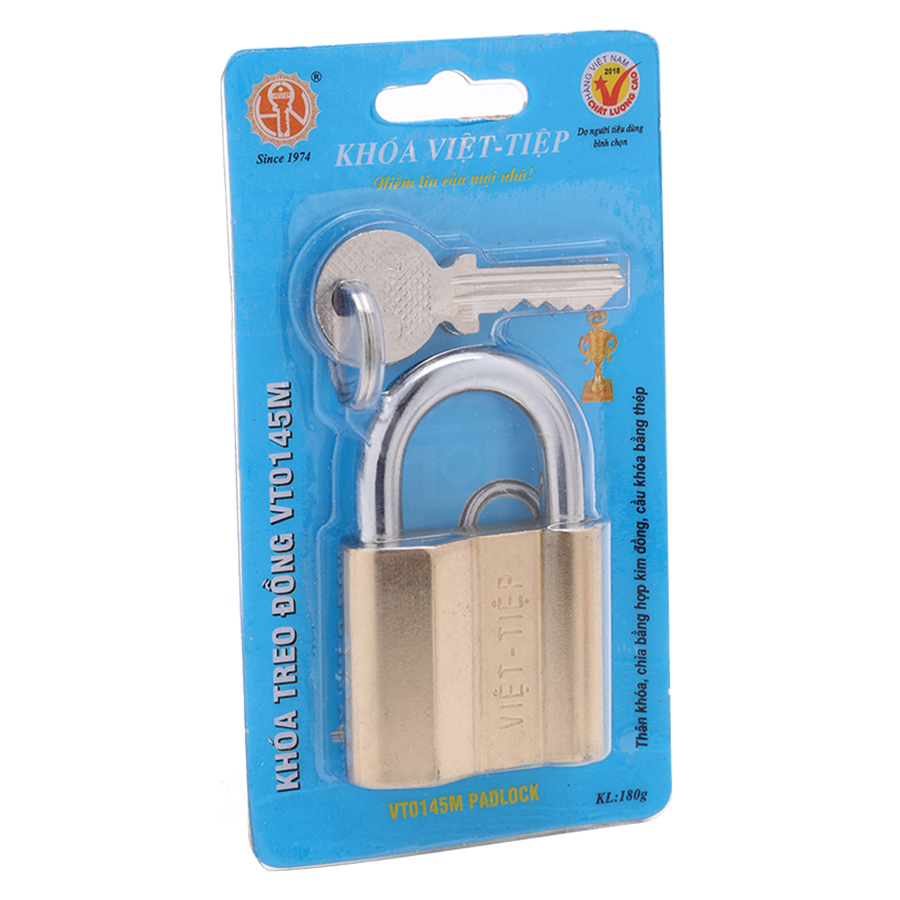 Ổ Khoá Việt Tiệp Đồng 65 x 42 Ống Phi 7Ly