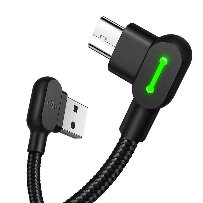 Right Angle Cable USB Data Charger Cord For Micro USB 0.5m/1.6ft