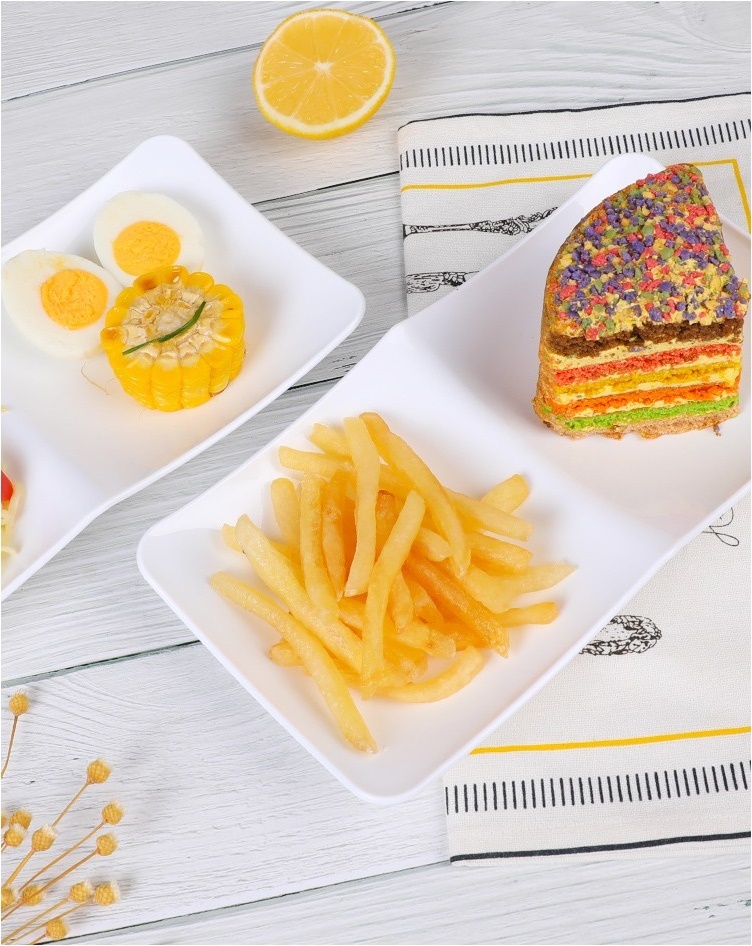 Đĩa đựng nước chấm 2 ngăn Nakaya Moln - Hàng nội địa Nhật Bản nhập khẩu chính hãng
