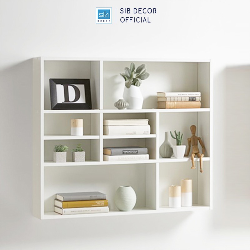 Kệ Gỗ Treo Tường Đơn Giản Chữ Nhật SIB DECOR