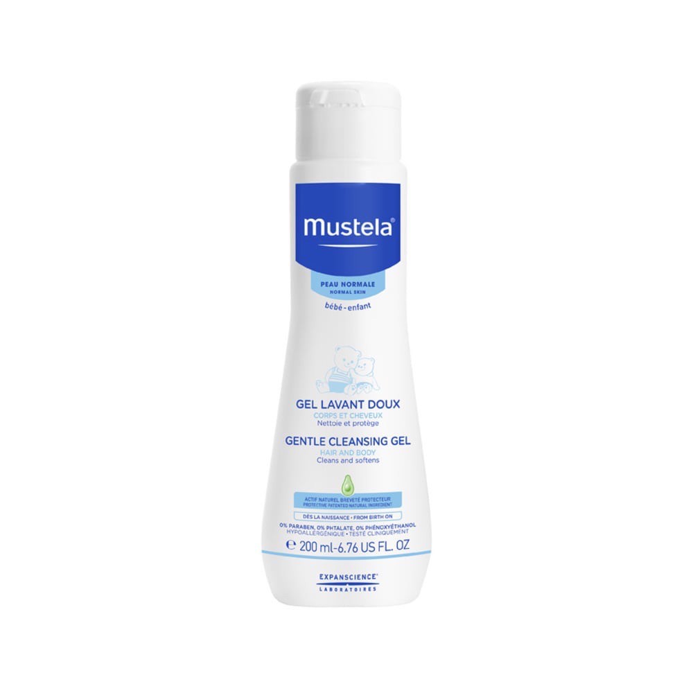 Sữa tắm gội cho trẻ sơ sinh và em bé Gentle Cleansing Gel Mustela 200ml