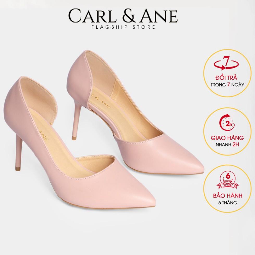 Carl &amp; Ane - Giày cao gót bít mũi gót nhọn cao 9cm màu hồng _ CP001