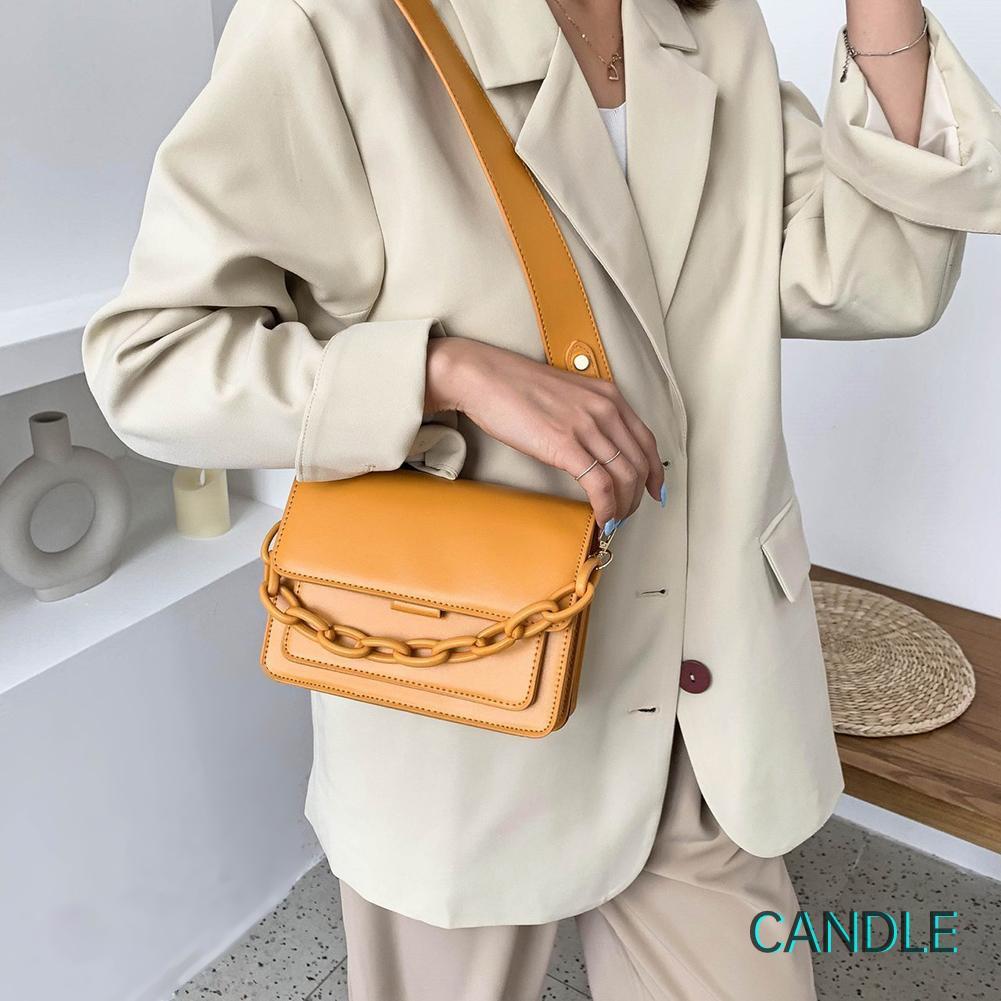 Túi Đeo Chéo Da Pu Màu Trơn Thời Trang Nữ Tính