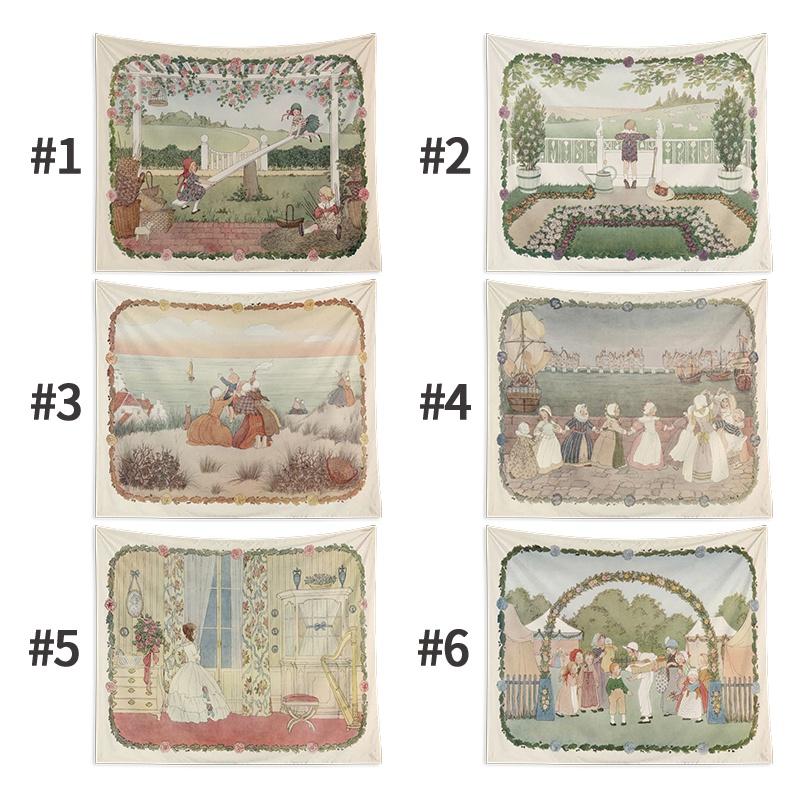 Thảm treo tường trang trí phòng phong cách cổ điển có dụng cụ lắp đặt tiện lợi