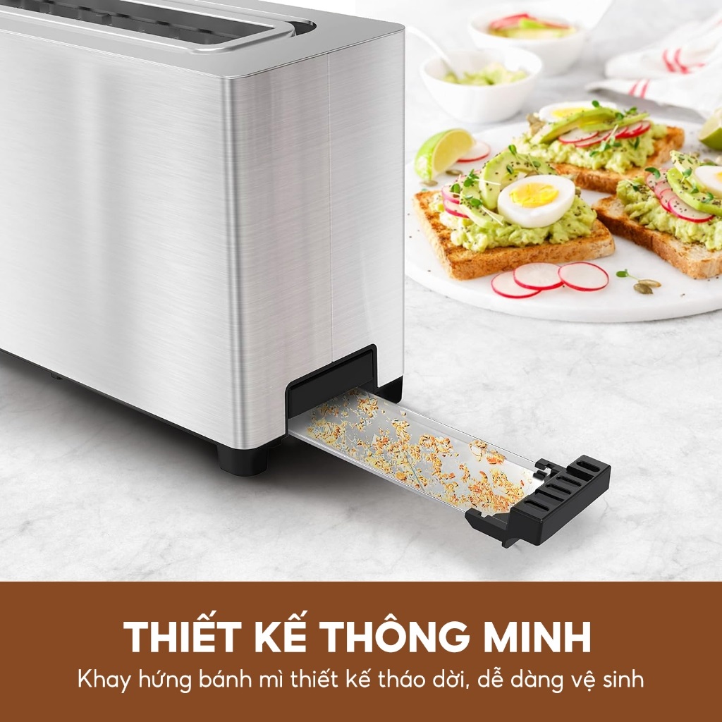 Máy nướng bánh mì Sothing Lebenlang LBL9899 dùng hâm nóng, nướng bánh sandwich 850w- Hàng chính hãng