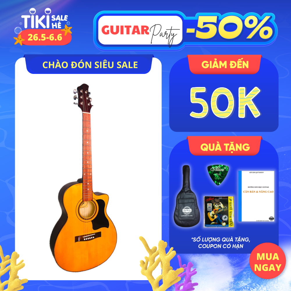 Đàn Guitar Acoustic DVE70Ya - Màu Vàng