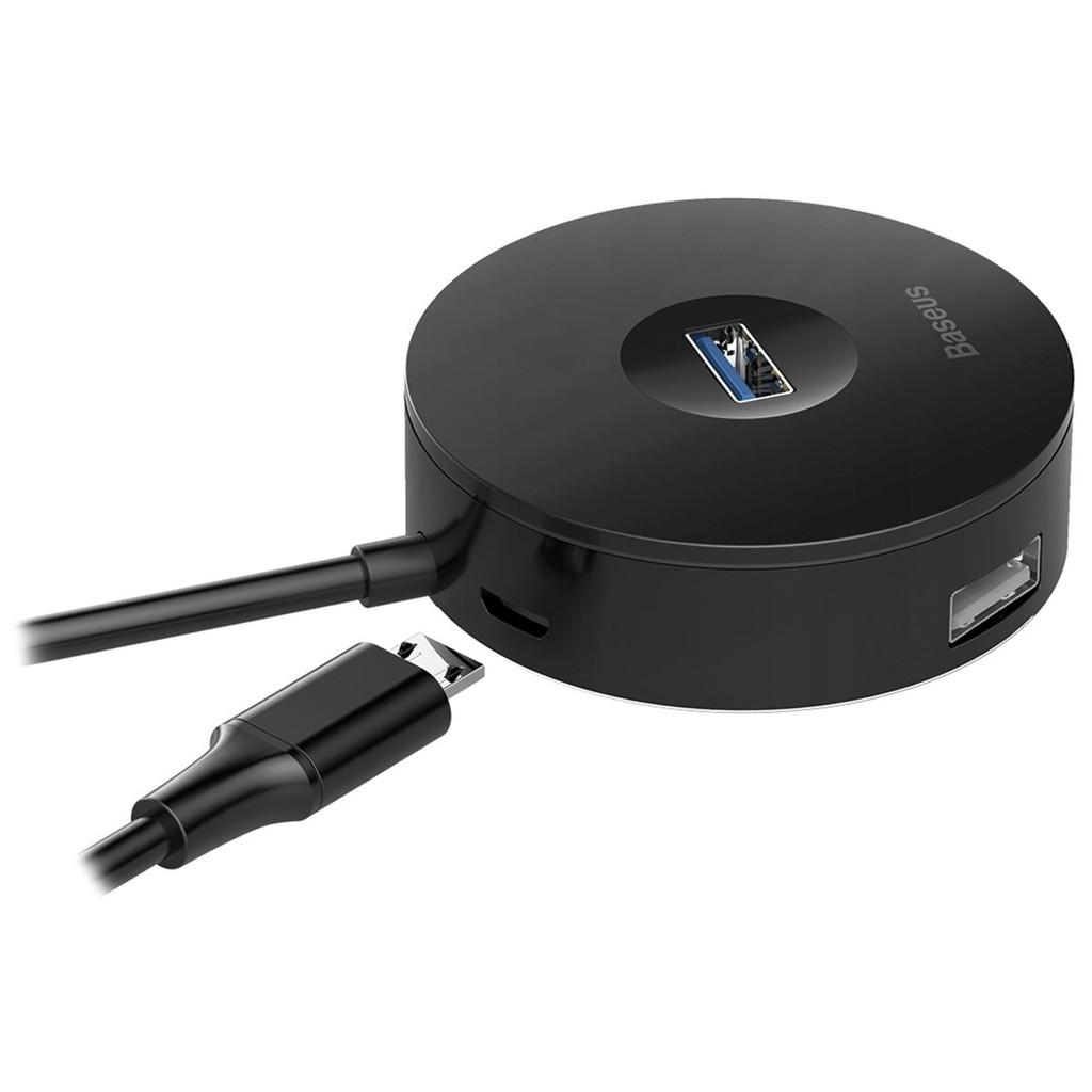 Hub chuyển cổng Type C to USB 3.0 có hỗ trợ ổ đĩa/ Hub cho Samsung/Oppo/Xiaomi- Hub Baseus Round Box 4 in 1- Hàng Chính Hãng